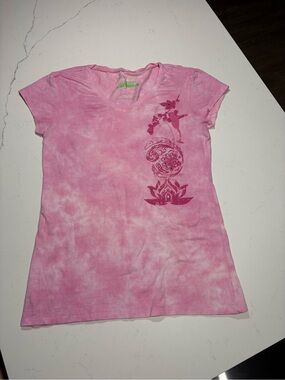 Earth Yoga Pink Tie-Dye V-Neck Tee